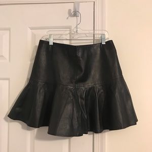 Karina Grimaldi Leather Skirt